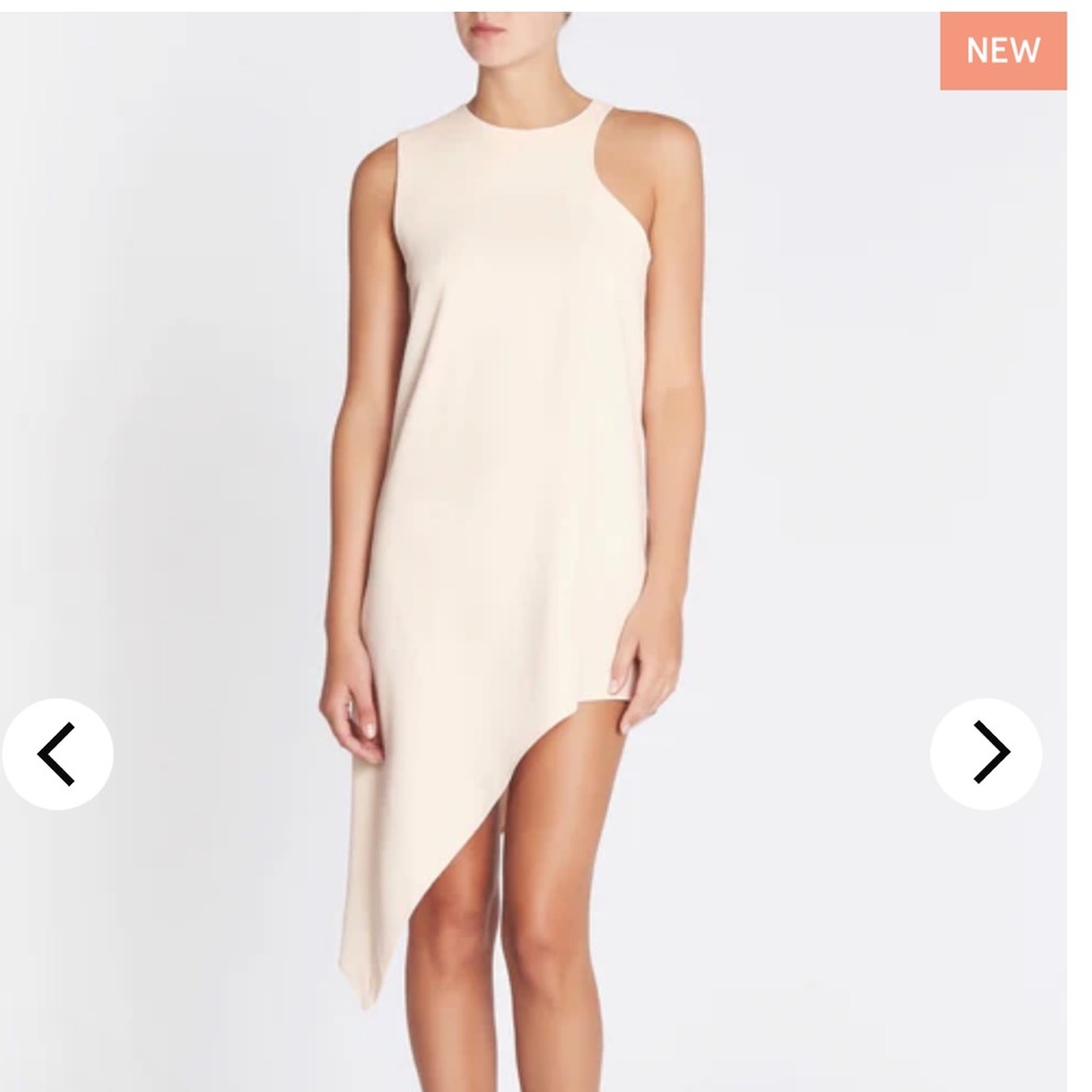 NEW IRO Away REVOLVE SLEEVELESS ASYMMETRICAL MINI DRESS in Powder Palest Pink S‎